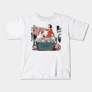 laundry washing day Kids T-Shirt